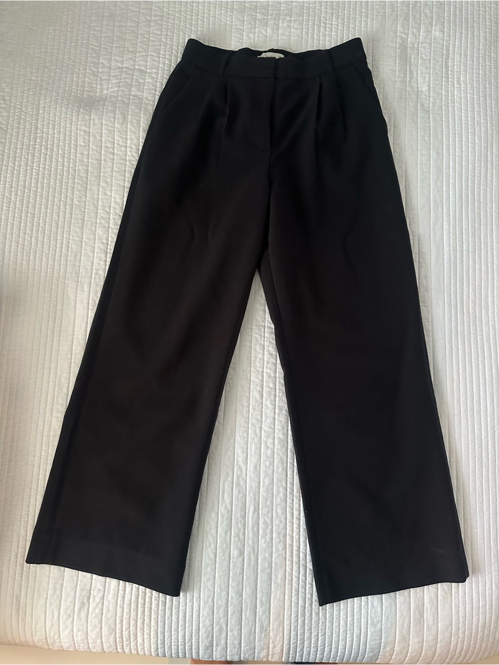 Abercrombie & Fitch Black Wide-Leg Trousers